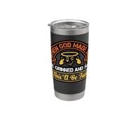 When God Made Me Grinned Sarcastico Christian Citazione Bicchiere termico in acciaio inox doppia parete