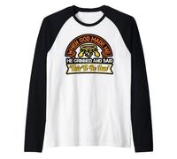 When God Made Me Grinned Sarcastico Christian Citazione Maglia con Maniche Raglan