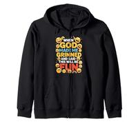 When God Made Me Grinned This Will Be Fun Christian Felpa con Cappuccio