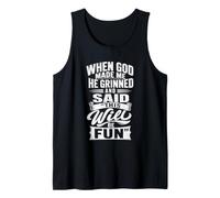 When God Made Me He Grinned Fun Christian Quote Canotta