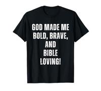 When God Made Me shirt Religious Quote Bibbia Verse Maglietta