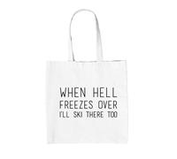 When Hell Freezes Over Sci - Borsa Tote IN Tela - Sciatore Divertente Sport