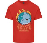 When I Die Divertente Climate Change T-Shirt Ragazzi Ragazze