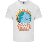 When I Die Divertente Climate Change T-Shirt Ragazzi Ragazze