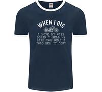 When I Die Motocicletta Motociclista Uomo Ringer Fotl