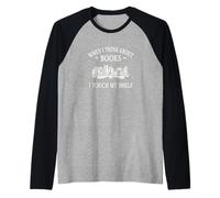 When I Think About Books I Touch My Shelf Romantasy Lover Maglia con Maniche Raglan