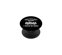 When I Think About Books I Touch My Shelf Romantasy Lover PopSockets PopGrip Adesivo
