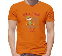 When I Think About You Touch My Elfo - T-Shirt - Maleducato Natale Divertente