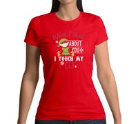 When I Think About You Touch My Elfo - T-Shirt - Rude Natale Divertente