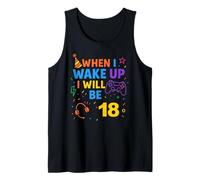 When I Wake Up I Will Be 18 Diciotto Ragazzo Compleanno Gamer Canotta