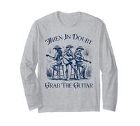 When in Doubt Grab The Guitar Citazione Divertente per i chitarristi Maglia a Manica