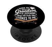 When My Grandson Is Pitching They All Look Like Strikes PopSockets PopGrip Adesivo