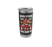 When Others Run Out We Run In Fireman Proud Firefighters Bicchiere termico in acciaio inox doppia parete
