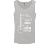 When Parole Fallire Musica Parla Chitarra Uomo Canotta Maglia