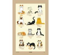 When The Cat's Away Tea Towel 100% Cotone Panno Piatto Cucina Regalo Natale