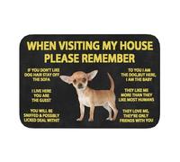 When Visiting My House Please Remember Chihuahua Dogs Zerbino Ingresso Asciugatura Rapida Zerbino Asciugapassi Morbido Tappeto Da Bagno Per Vasca Doccia Esterno 40X60 Cm