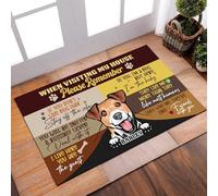 When Visiting My House Please Remember Jack Russell Terrier Zerbino Ingresso Assorbente Tappeto Entrata Asciugatura Rapida Tappeti Da Bagno Per Esterno Interno Cucina 40X60 Cm