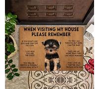 When Visiting My House Please Remember Yorkie Tappeto Entrata Confortevole Zerbino Asciugapassi Antiscivolo Tappeti Da Bagno Per Esterno Interno Vasca 40X60 Cm