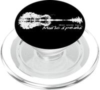 When Words Fail Music Speaks Guitar Music Literary Citazione PopSockets PopGrip per MagSafe