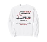 When Your Heart Stops Beating - Christian Faith EKG Gospel Felpa