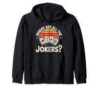 Where Are all The Jokers Mahjong Player Game |- Felpa con Cappuccio