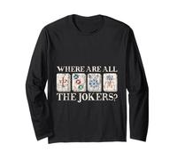 Where Are All The Jokers Mahjong Player Game Maglia a Manica
