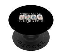 Where Are All The Jokers Mahjong Player Game PopSockets PopGrip Adesivo