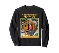 Where I Go To Cry Sarcastic Retro Vintage Funny Adult Humor Felpa
