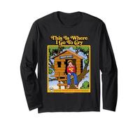 Where I Go To Cry Sarcastic Retro Vintage Funny Adult Humor Maglia a Manica