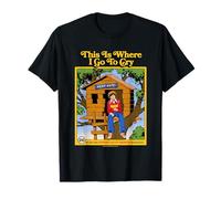 Where I Go To Cry Sarcastic Retro Vintage Funny Adult Humor Maglietta