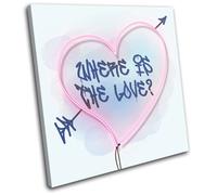 Where is the Love Lyrics Urban SINGLE TELA parete arte foto stampa