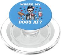 Where My Dogs At Wiener Patriotic Hotdog American USA Flag PopSockets PopGrip per MagSafe