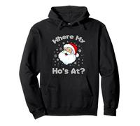 Where My Hos At T-Shirt Babbo Natale Pigiama Maglione Felpa con Cappuccio