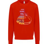 Where Parole Fallire Musica Parla Chitarra Rock Uomo Felpa Maglione