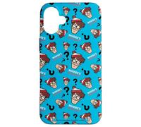 Where’s Waldo Faces and Question Marks All-Over Print Custodia per iPhone 16 Plus
