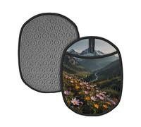 Where The Mountain Flowers Bloom 2PCS tappetino in silicone fantasia (confezione da 1/2), resistente alle alte temperature e antiscivolo, adatto per barbecue, cottura, ecc.
