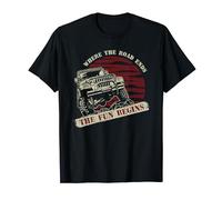 Where The Road Ends The Fun Begins T-Shirt I 4x4 Offroad Maglietta