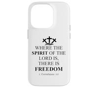 Where the Spirit of the Lord is There is Freedom Christian Custodia per iPhone 14 Pro