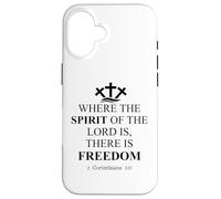 Where the Spirit of the Lord is There is Freedom Christian Custodia per iPhone 16
