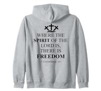 Where The Spirit of The Lord is There is Freedom Christian Felpa con Cappuccio