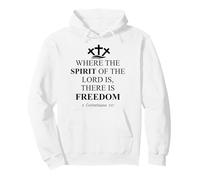 Where The Spirit of The Lord is There is Freedom Christian Felpa con Cappuccio