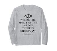 Where The Spirit of The Lord is There is Freedom Christian Maglia a Manica