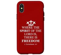 Where the Spirit of the Lord is There's Freedom US Christian Custodia per iPhone X/XS
