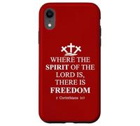 Where the Spirit of the Lord is There's Freedom US Christian Custodia per iPhone XR