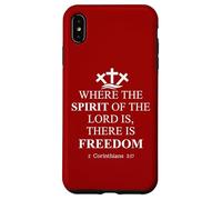 Where the Spirit of the Lord is There's Freedom US Christian Custodia per iPhone XS Max