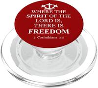 Where the Spirit of the Lord is There's Freedom US Christian PopSockets PopGrip per MagSafe
