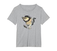 Where The Wild Things Are Carol Maglietta, Donna Plus-Size, Grigio Melange, 2X