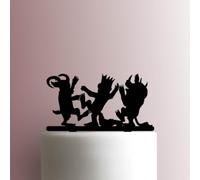 Where The Wild Things Are - Topper per torta in acrilico, larghezza 15,2 cm, colore: Marrone