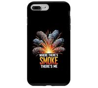 Where There's Smoke There's Me Funny Explosion Design Custodia per iPhone 7 Plus/8 Plus