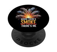 Where There's Smoke There's Me Funny Explosion Design PopSockets PopGrip Adesivo